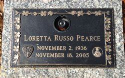 Loretta Russo Pearce M Morial Find A Grave