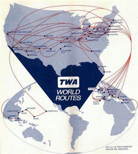 Considering It Was Called Trans World Airlines It S Route Map