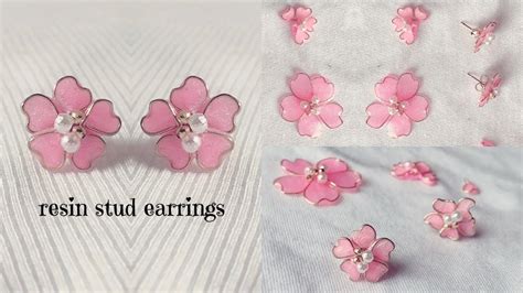 Resin Earrings Making Cherry Blossom Sakura Earrings Beautiful Flower