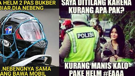 Potret Meme Helm Ini Nyeleneh Abis Bikin Ngakak Parah Berita