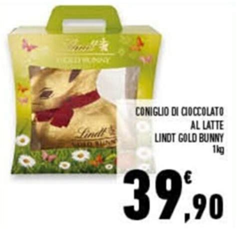 Offerta Lindt Gold Bunny Coniglio Di Cioccolato Al Latte 1 Kg Nel