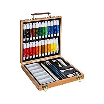 Mallette d artiste en bois 35 pièces Amazon fr Fournitures de bureau