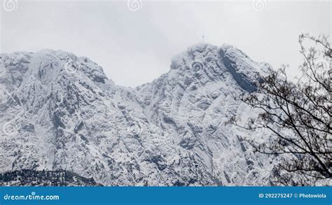 Zakopane Beautiful Winter View Of The Polish Tatra Mountains Stock