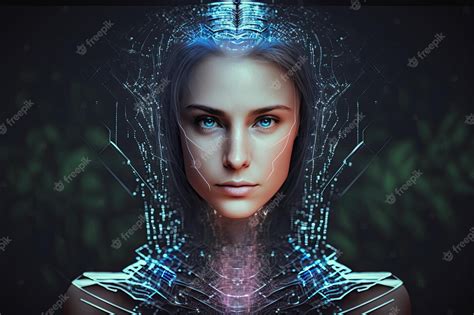 Premium Ai Image The Futuristic And Technological Face Of The Cyborg