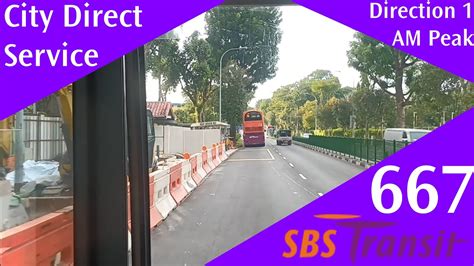 Singapore Sbs Transit City Direct Bus Service Route Visual Am Peak