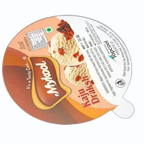 Multicolor Round Printed Paper Ice Cream Cup Lid For Packaging At Rs