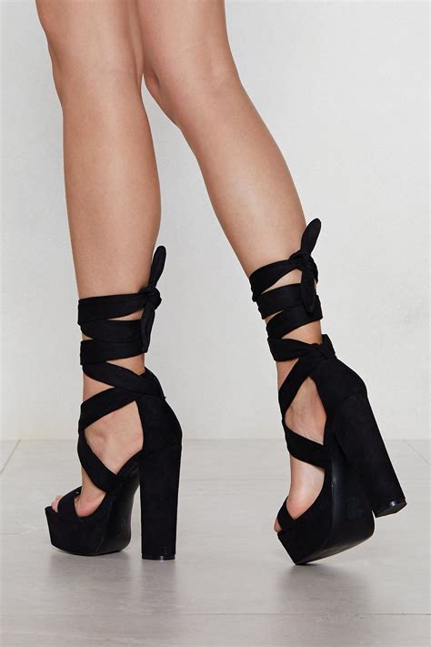 Lace Up Open Toe Platform Heels Heels Prom Heels Stilettos Platform