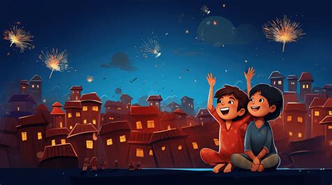 Diwali Celebration Clipart Png Images Cute Indian Kids Celebrating