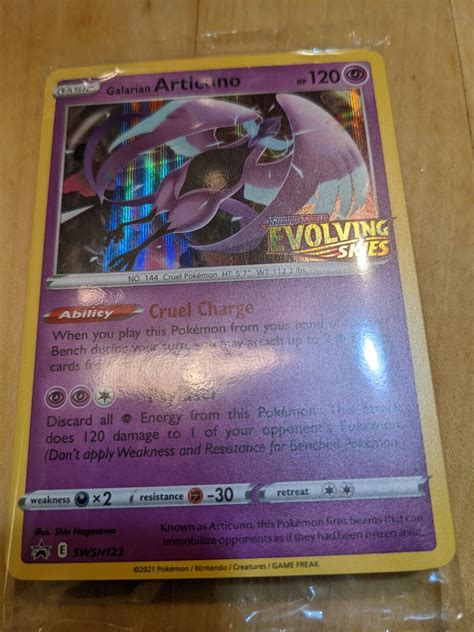 Mavin Galarian Articuno Swsh Evolving Skies Pre Release Promo