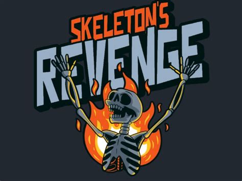 Placeit Logo Maker For An Apparel Line Featuring A Skeleton On Fire