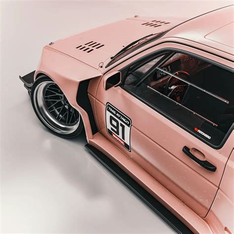 Rwd Time Attack Vw Gti Mk2 Was Retro Slammed In Pink And Its Also