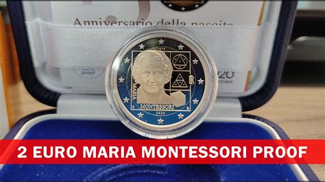 2 Euro Maria Montessori Italia 2020 Moneta Da 2 Rara BE PP FS