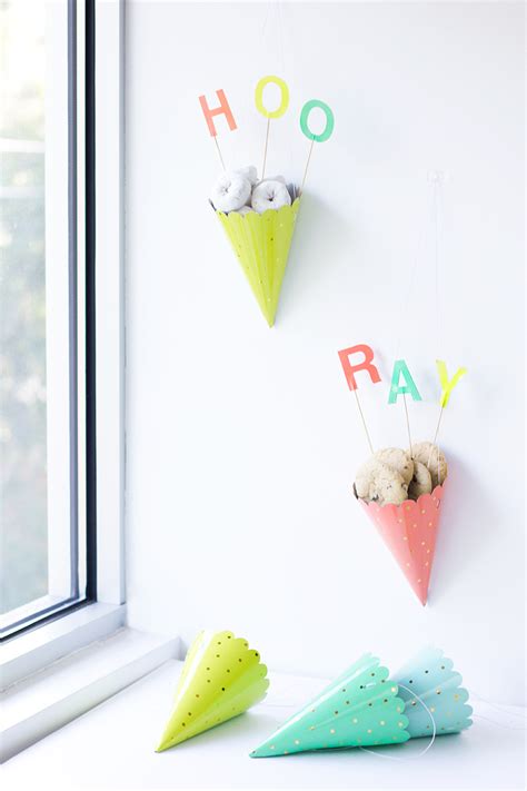 DIY Party Hat Treat Cones