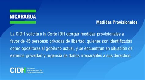 Cidh Solicita A Corte Idh Medidas Provisionales Para Personas Presas