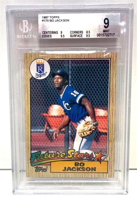 1987 TOPPS TIFFANY FUTURE STARS 170 BO JACKSON RC ROYALS BGS 9 EBay