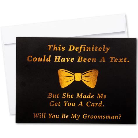 Ct Will You Be My Groomsman And Best Man Proposal Card Groomsman