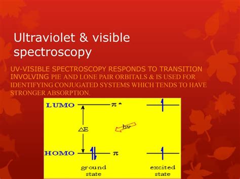 Ultraviolet And Visible Spectroscopy Ppt