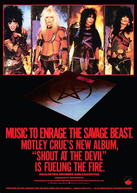 Motley Crue Shout At The Devil Album Advertisement