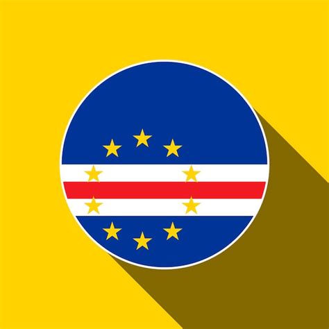 Pa S Cabo Verde Bandeira De Cabo Verde Ilustra O Vetorial Vetor Premium