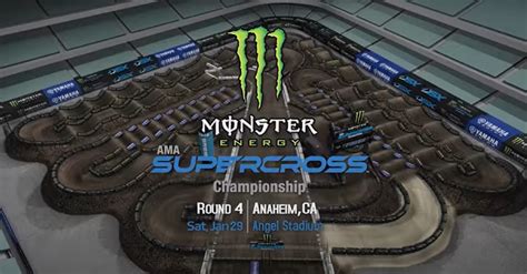 Yamaha Animated Track Map Round 4 Anaheim Monster Energy AMA Supercross