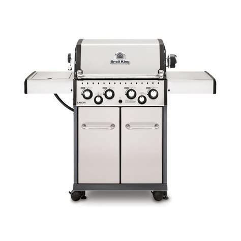 Broil King Baron S490 Stainless Steel 4 Burner Liquid Propane Gas Grill