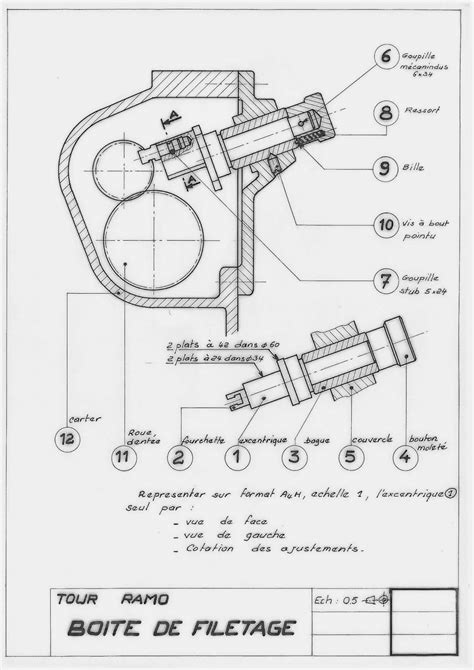 Mecanique En Ligne Boite De Filetage Plan D Ensemble T L Charger