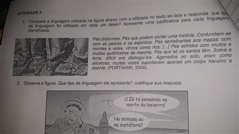 Compare A Linguagem Utilizada Na Figura Abaixo A Utilizada No Texto