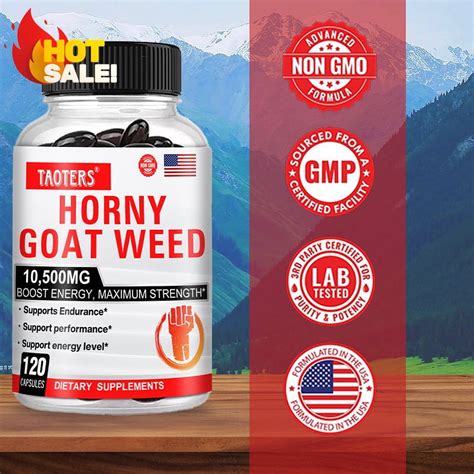 TAOTERS Horny Goat Weed Extract Capsules Supports Endurance And