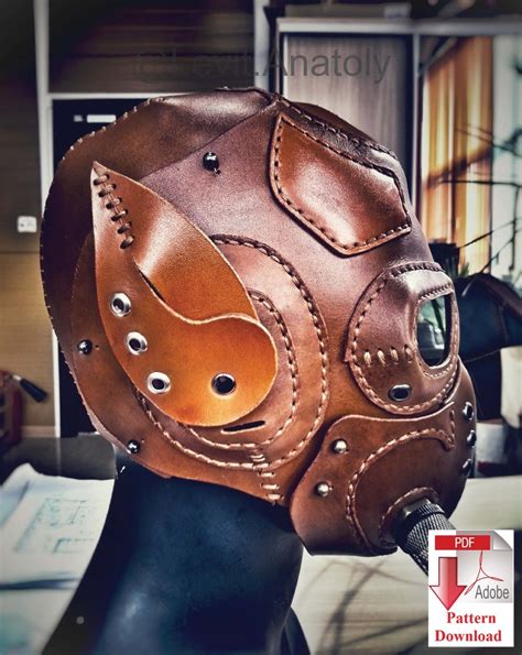 Pattern Pdf Leather Steampunkdieselpunk Mask Etsy