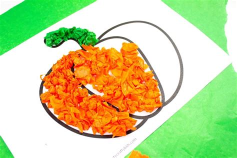 Tissue Paper Pumpkin Craft | Arty Crafty Kids