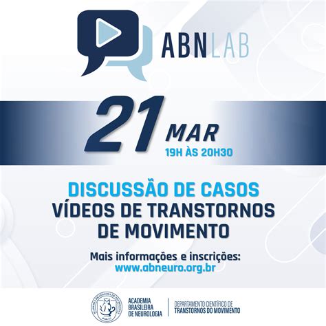 Abn Lab Discuss O De Casos V Deos De Transtornos De Movimento Abn