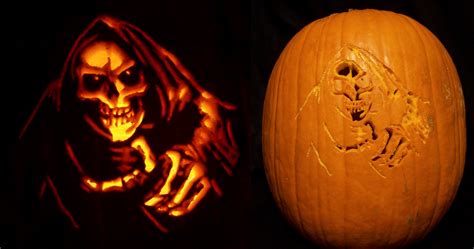 Grim Reaper Pumpkin | Scary pumpkin carving patterns, Pumpkin carving, Scary pumpkin carving