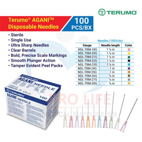 Terumo Agani Disposable Needles G G G G G G G G