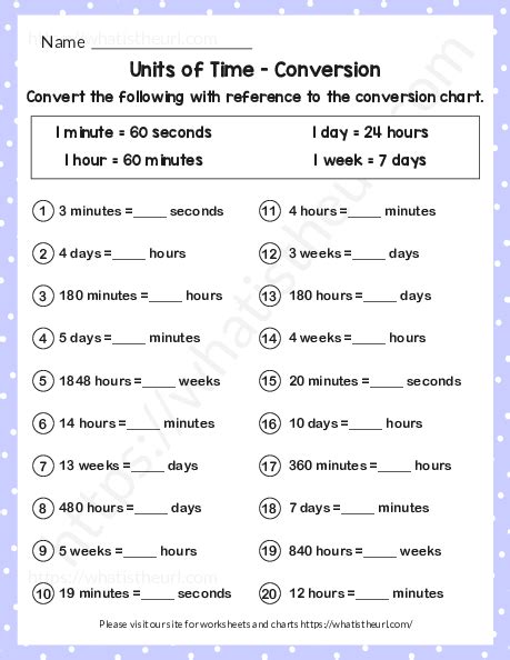 Units Of Time Conversion With Hours Minutes Day And Week Exercise 14