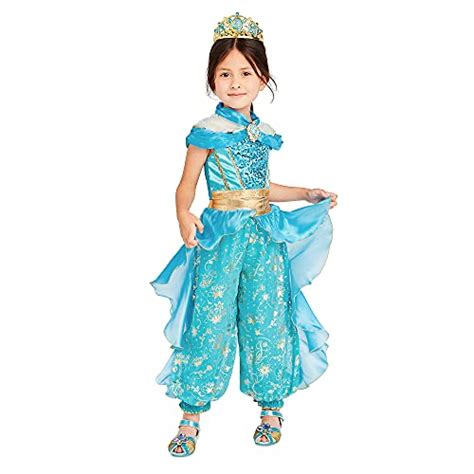 アラジン ジャスミン ディズニープリンセス Disney Jasmine Aladdin Deluxe Girls Costume Teal