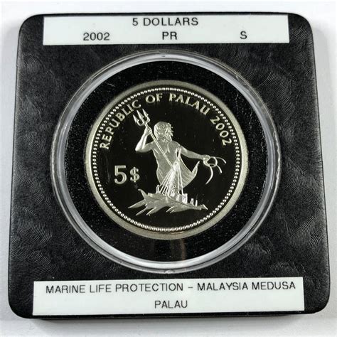 Republic Of Palau Colorized Proof Coin Marine Life Protection