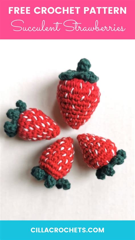 Free Strawberry Crochet Pattern Crochet Strawberry Crochet Patterns