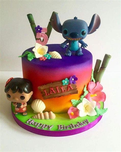 Pin On Bizcochos Stitch Cake Disney Birthday Cakes Lilo And Stitch Cake