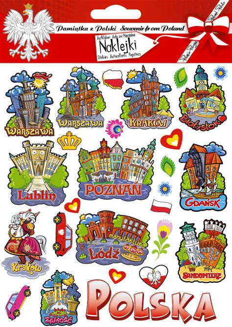 Naklejki Zestaw Polska Pami Tki Z Polski Souvenirs From Poland