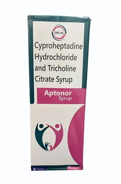 Cyproheptadine Hydrochloride Tricholine Citrate Syrup Ml At Rs