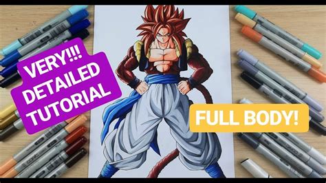 How To Draw Gogeta SSj4 Full Body VERY Detailed Tutorial YouTube