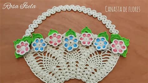 Canasta Con Flores CROCHET Parte 2 YouTube