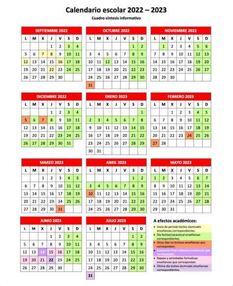 Calendario Escolar 2022 2223 Delegación De Catequesis