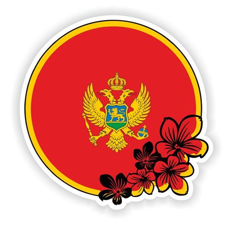 Montenegro Sticker Round Flag For Laptop Book Fridge Guitar Motorcycle