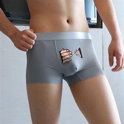 Sexy Bolso Boxer De Seda De Hielo Sin Costuras Para Hombre Ropa