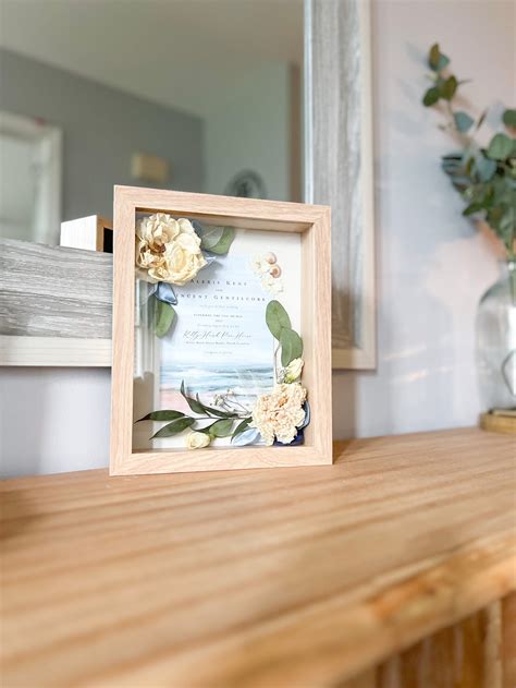 Custom Flower Shadow Box Preserved Bouquet Framed Dried Etsy