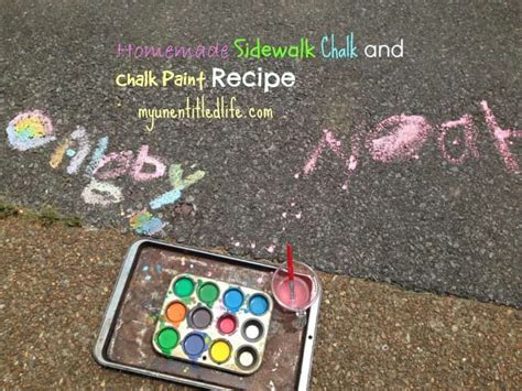 How To Make Homemade Sidewalk Chalk And Sidewalk Paint Recipe