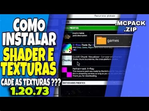 Como Colocar Shader E Textura No Minecraft 1 19 Tutorial Mcpe YouTube