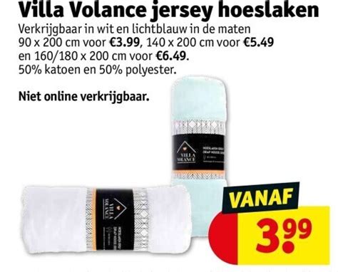 Villa Volance Jersey Hoeslaken Promotie Bij Kruidvat