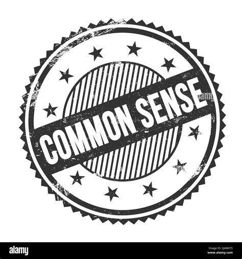 Common Sense Text Written On Black Grungy Zig Zag Borders Round Stamp